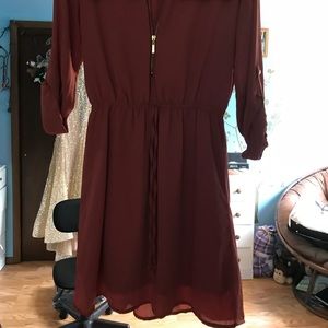 Burnt Orange Fall Dress